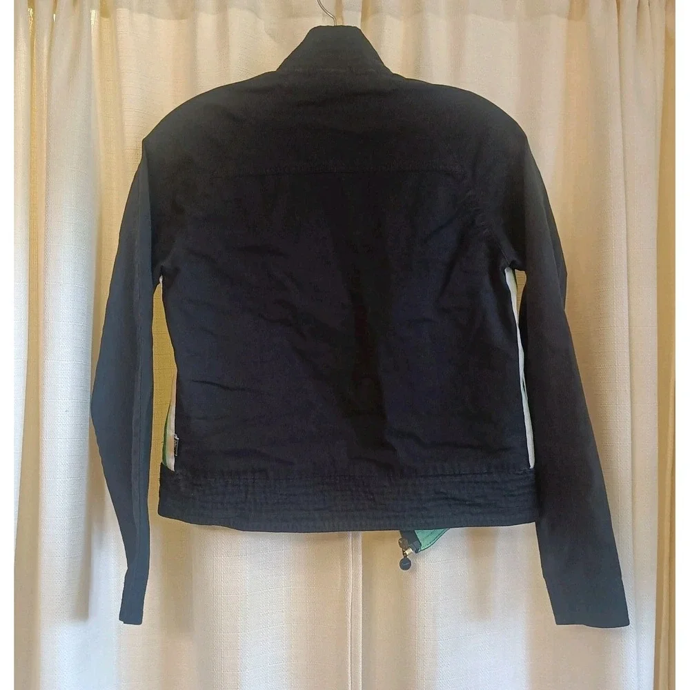 Nike Play Up Jacket Women's Size‎ S Full Zip Pockets Ribbon Trim Green Accent
